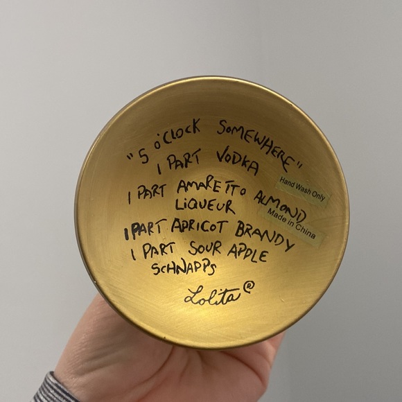 Lolita 5 o'clock somewhere 7 ounce martini collection glass NIB but missing lid - Picture 6 of 14